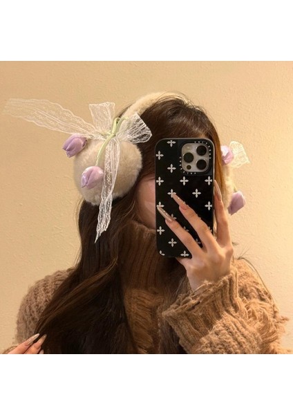 Sevimli Fiyonk Fiyonk Sıcak Kulak Koruma Kulak Manşonları Kadın (Yurt Dışından)