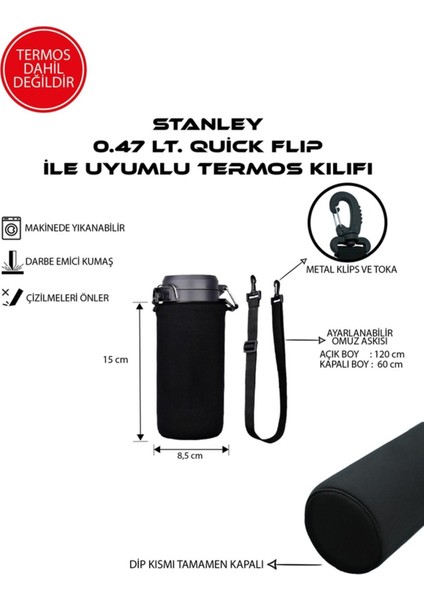 Quick Flip 0.47 Lt. ile Uyumlu Omuz Askılı Termos Kılıfı