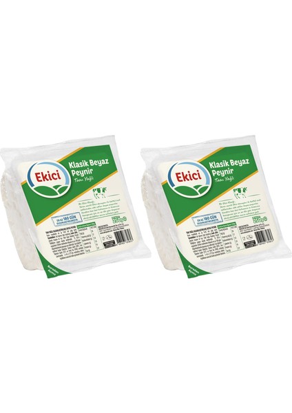 Tam Yağlı Klasik Beyaz Peynir 250 gr x 2 Adet
