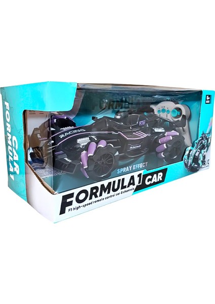 Uzaktan Kumandalı Full Fonksiyonlu Şarjlı Formula 1 Arabası Buharlı Işıklı Mor A8863148