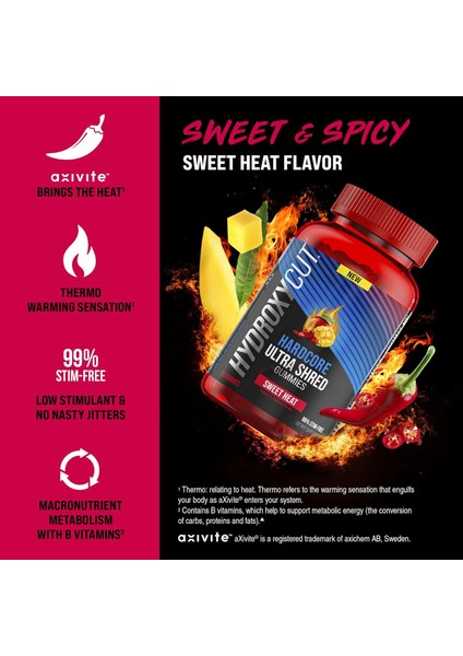 Hydroxycut Hardcore Ultra Shred Burner 60 Gummies