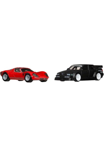 1:64 Premium Car Culture 2'li Paket Alfa Romeo 155 V6 Ti ve 69 Alfa Romeo 33 Stradale