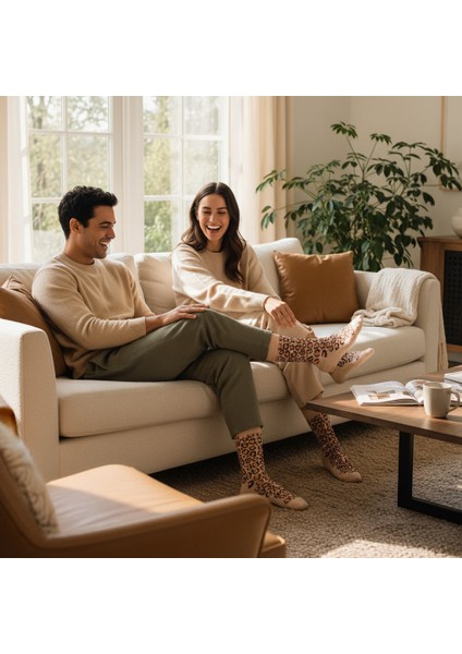 Leopard Socks – Desenli Unisex Soket Çorap