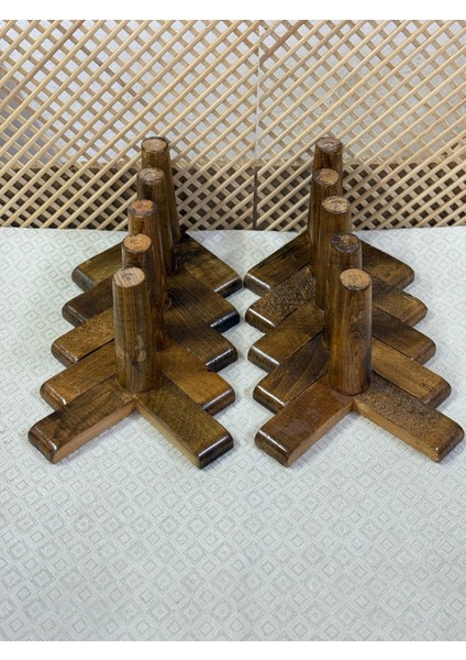 1. Sınıf Gürgen Ağacı 15 cm Koyu Ceviz Mobilya Koltuk Tv Ünitesi Yükseltme Ayakları 10'lu Set