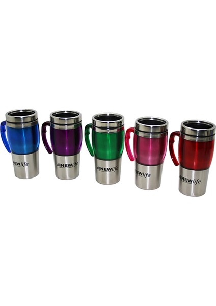 Uzun Krom - Renkli Termos Bardak 450ML. (5148)