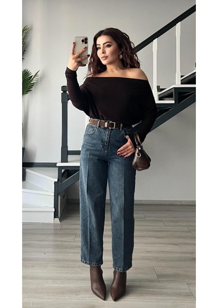 Acı Kahve Modal Düşük Omuz Bluz fırsatları