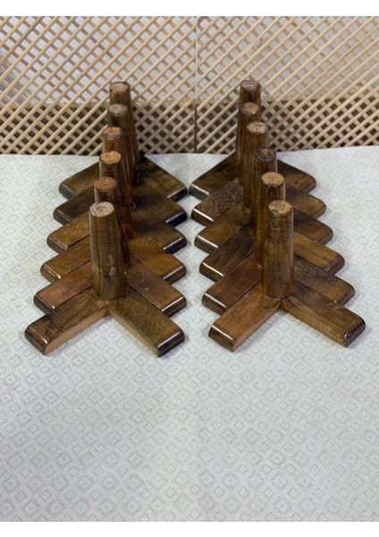 1. Sınıf Gürgen Ağacı 15 cm Koyu Ceviz Mobilya Koltuk Tv Ünitesi Yükseltme Ayakları 12'li Set