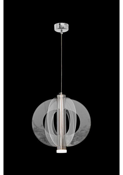 Tan 6 Krom LED Avize – Modern Halkalı Tasarım fiyatları