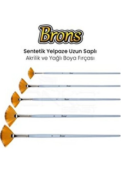 Uzun Fırça BR-2073 Sentetik Kıllı Yelpaze Fırça Her Yaştan Sanat Tutkunları İçin Uygun modelleri