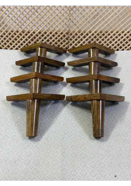 1. Sınıf Gürgen Ağacı 15 cm Koyu Ceviz Mobilya Koltuk Tv Ünitesi Yükseltme Ayakları 8'li Set fiyatları