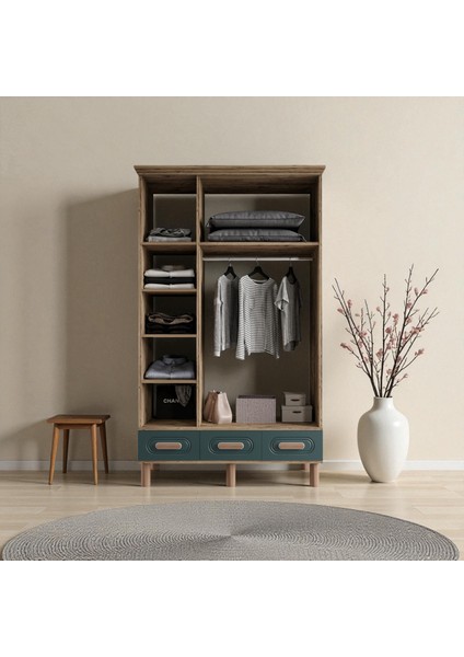 Perry 3 Kapaklı Mdf Çekmeceli Gardırop modelleri