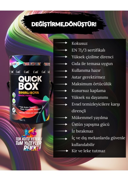 Quickbox Sihirli Boya 1 L indirimleri