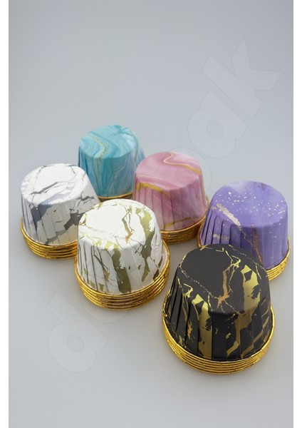 24 Adet Cupcake Kapsülü - Desenli Kek Kalıbı - Tek Kullanımlık - Fırınlanabilir - Cupcake Kağıdı modelleri