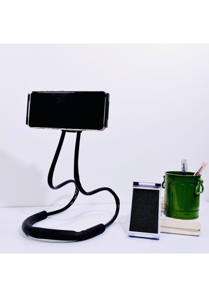 Evrensel Yeni Çok Fonksiyonlu Tembel Yaratıcı Cep Telefonu Canlı Boyun Braketi Masaüstü Boyun Askılı Konsol Cep Telefonu Tutucu (Yurt Dışından)