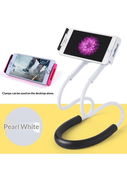 Başucu Sie Tutucu Masaüstü Canlı Tablet Tutucu Tembel Yaka Tutucu Asılı Boyun Tutucu (Yurt Dışından)