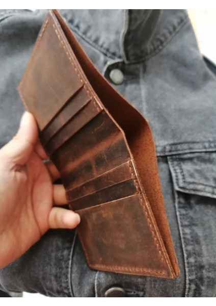 Erkek Cüzdan Hakiki Deri Klasik Cüzdan El Yapımı MC24