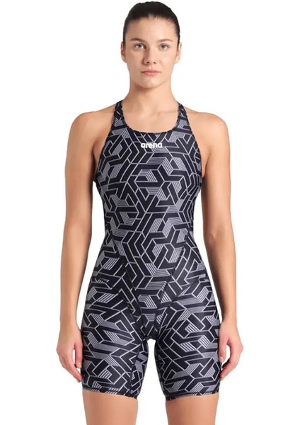 Printed Full Body Kadın Siyah Yüzücü Mayosu 007909500 modelleri