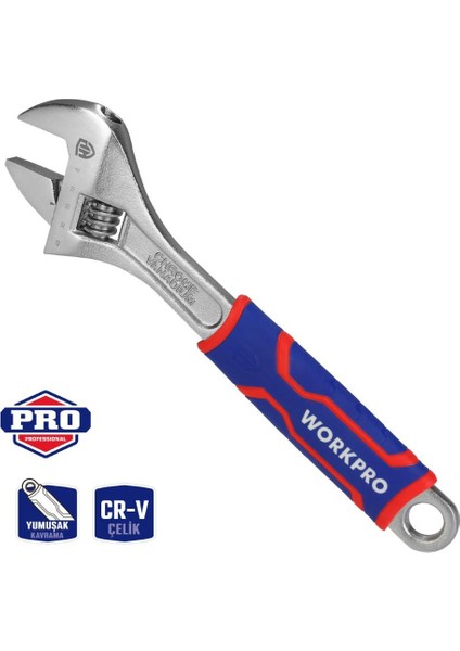 WP272013 300MM Cr-V Profesyonel Kurbağacık Anahtar