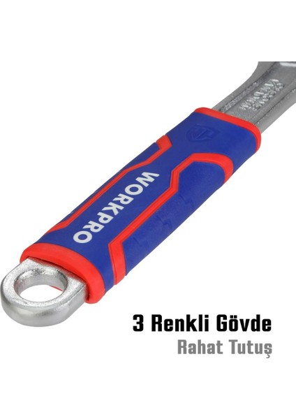 WP272013 300MM Cr-V Profesyonel Kurbağacık Anahtar modelleri