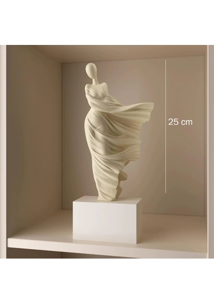 El Yapımı Taş Döküm Soyun Kadın Heykeli Dekoratif Taş Biblo 25 cm fiyatları