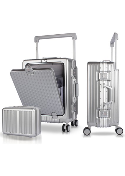 Bold Pc Policarbon 2'li Valiz Seti (Kabin ve Makyaj) Silver fırsatları
