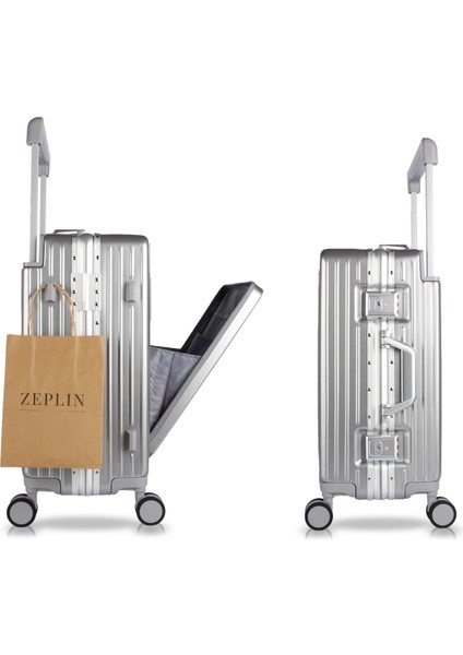 Bold Pc Policarbon 2'li Valiz Seti (Kabin ve Makyaj) Silver