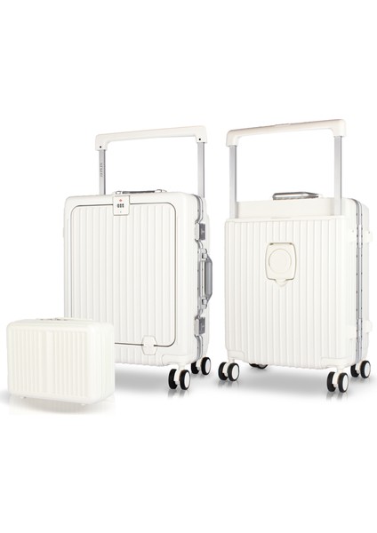 Bold Pc Policarbon 2'li Valiz Seti (Kabin ve Makyaj) Beyaz fiyatları