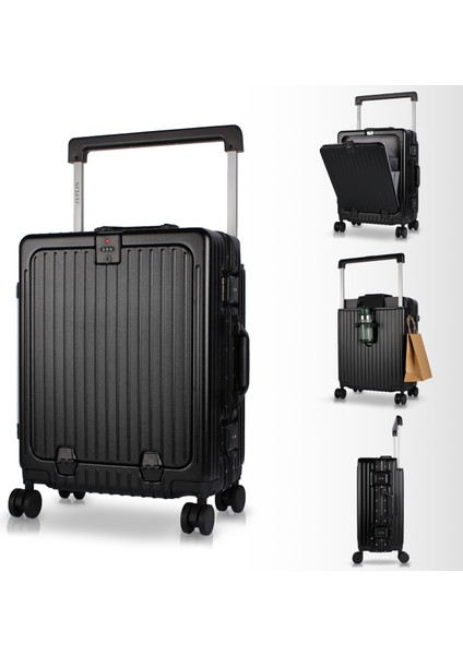 Bold Pc Policarbon Kabin Boy Valiz Siyah