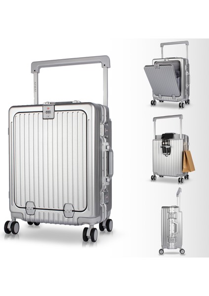 Bold Pc Policarbon Kabin Boy Valiz Silver