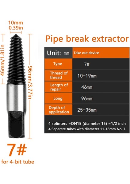 2pcs 1/2 Inç Vida Özütçüsü Su Borusu Kırık Boru Çıkarıcı Su Borusu Iplik Onarım Musluk Seti (Yurt Dışından) modelleri