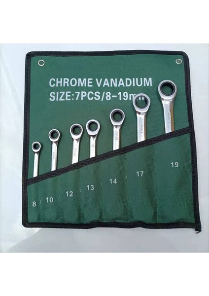 Çift Amaçlı Cırcır Anahtarı 7 Parçalı Kumaş Torba Aynası Anahtarı Açık Uç Anahtar (Yurt Dışından) fırsatları