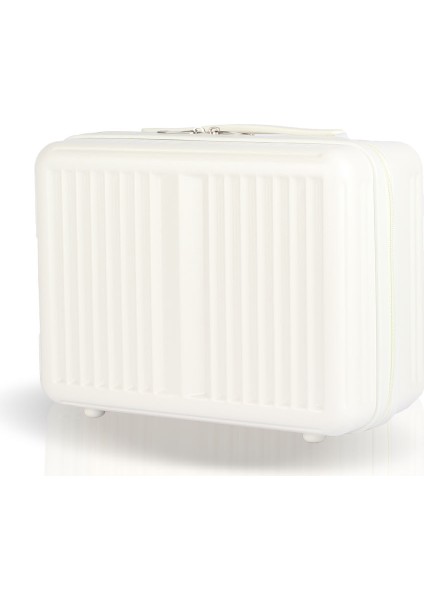 Glow Pc Policarbon Makyaj Çantası & El Valizi Beyaz