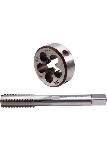 2pcs M14X1 5 Tap Die Set Set Hızlı Çelik Tap Die Sleeve Makine Tezgahı Iç ve Harici Iplik Dokunma Için Kullanılır (Yurt Dışından)