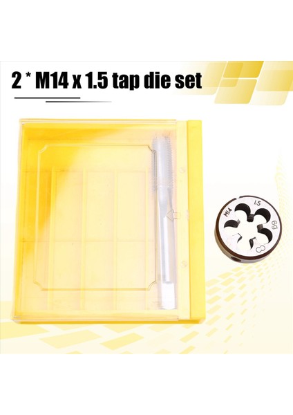 2pcs M14X1 5 Tap Die Set Set Hızlı Çelik Tap Die Sleeve Makine Tezgahı Iç ve Harici Iplik Dokunma Için Kullanılır (Yurt Dışından) fırsatları