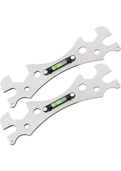 Yatay Duş Musluk Montajlı Özel Anahtar Aracı Banyo Çok Fonksiyonlu Anahtar Ölçekli Araç Kiti 2pcs (Yurt Dışından)