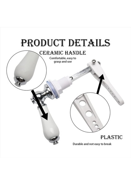 Seramik Tuvalet Aydınlatma Sapı Tuvalet Kulpları Flush Lever Geleneksel Viktorya Tarzı Tuvalet Sapı Yedek Kiti (Yurt Dışından) indirimleri