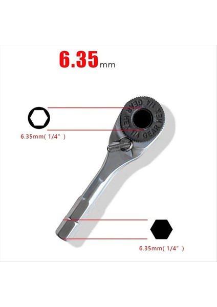 1/4 Inç Cırcır Anahtarı 6 35MM Altı Tork Anahtarları Edc-Tool Anahtarı Hızlı Soket Anahtarı (Yurt Dışından) fırsatları