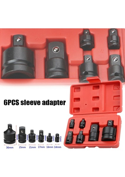 6pcs Darbe Reduduer ve Sleeve Adaptor Soket Anahtarı 1/4 1/2 3/8 3/4 Trıp Hava Ratchet Breaker Drive Spanner Seti (Yurt Dışından) fiyatları