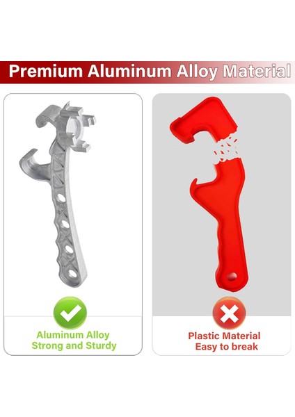2 Pack Çok Fonksiyonlu Alüminyum Kova Açıcı 5 Galon Kova Açıcı Metal Kova Açıcı Kapak Açıcı Aracı (Yurt Dışından) modelleri