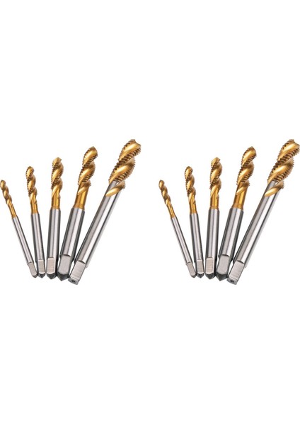 Spiral Sivri Musluklar Dokunma Iplik Oluşturma Hss 10 Adet Metrik Spiral Yivli Makine Vidası Musluk M3 M4 M5 M6 M8 (Yurt Dışından)