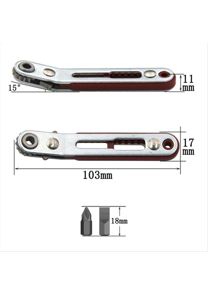 Mini Cırcır Anahtarı 1/4 Inç Sürücü Soketi Altıgen Tornavida Biti Çift Kafa Cırcır Anahtarı ile Iki Bit Başlık Dirseği (Yurt Dışından) indirimleri