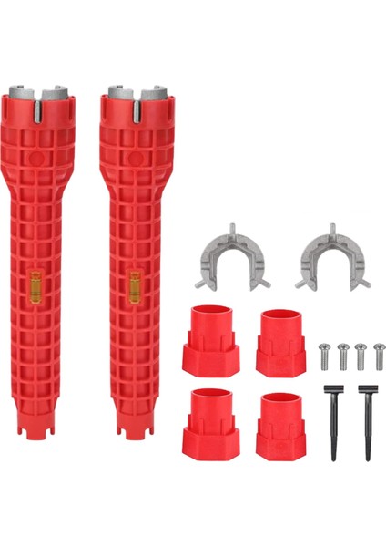 2 Adet Lavabo Anahtarı Aleti 8 Inç Musluk Anahtarı Aleti Çok Işlevli Lavabo Anahtarı Tuvaletler ve Mutfaklar Için Su Borusu Anahtarı (Yurt Dışından)