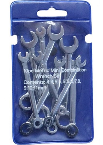 10PCS Mini Mühendis Anahtarı Çift Kafa Ofset Yüzük Tulum Araçları Şımarık Kombinasyon Anahtarı 4-11MM Anahtarlar El Seti (Yurt Dışından)
