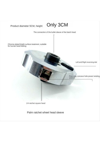1/4 Inç Sürücü 3 Arada 1 Çok Fonksiyonlu Cırcır Anahtarı Ikili Kafa Parmak Cırcır Biti Tutucu ve Kare Kafa Ev Onarım Aracı (Yurt Dışından) fiyatları