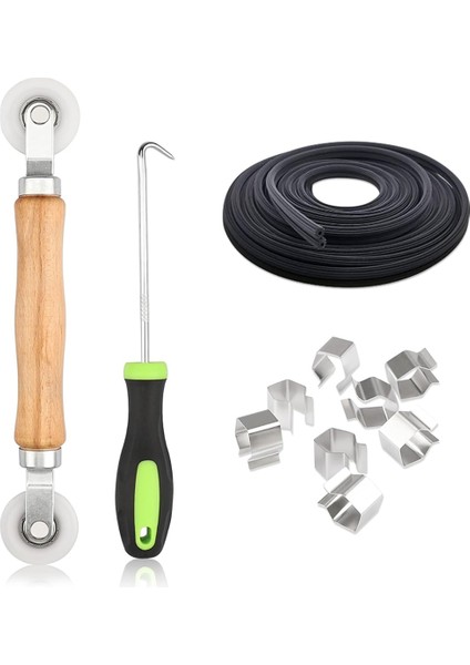 11 Pcs Ekran Onarım Kiti Rulmanlı Ekran Silindir Aracı 65FT Screen Spline 8pcs Ekran Klipleri ve Spline Çıkarma Kancası (Yurt Dışından)