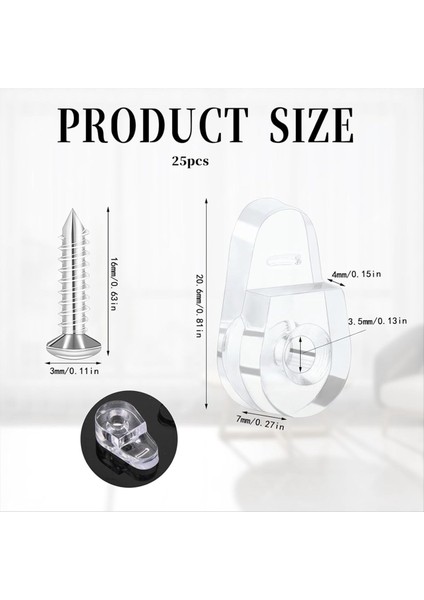 25 Paket Ayna Montaj Klipsleri Kiti Duvar Camı Tutan Klipsler Için Yuvarlak Ayna Askıları Kit Net Ayna Montaj Klipsleri (Yurt Dışından) fiyatları