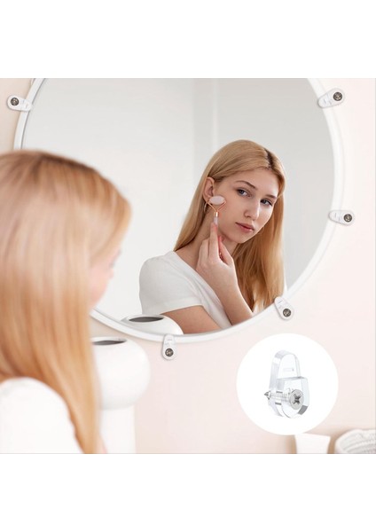 25 Paket Ayna Montaj Klipsleri Kiti Duvar Camı Tutan Klipsler Için Yuvarlak Ayna Askıları Kit Net Ayna Montaj Klipsleri (Yurt Dışından) fırsatları