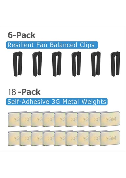 24 Paket Tavan Fanı Dengeleme Kiti Tavan Fanı Ağırlık Dengeleme 6 Set Fan Dengeleme Klipsleri ve 3g Ağırlık Pratik (Yurt Dışından) fırsatları