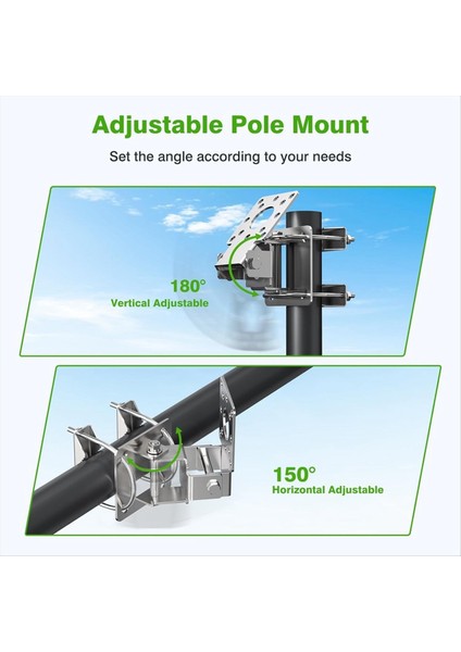 2 Paket Evrensel Duvar/kutup Montajı U-Cıvatalı L Montaj Kiti Donanım Donanım Aksesuarları Dış Mekan Için (Yurt Dışından) indirimleri