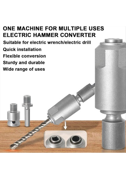 Elektrik Anahtarı Çekiç Adaptörüne 1/2 Dönüşüm Kafa Konnektörü Çubuk Yuvarlak Sap Elektrik Çekiç Matkap 1 Pcs (Yurt Dışından) fiyatları